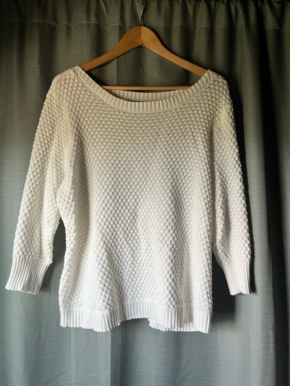 Fever White Textured Bobble Knit Sweater